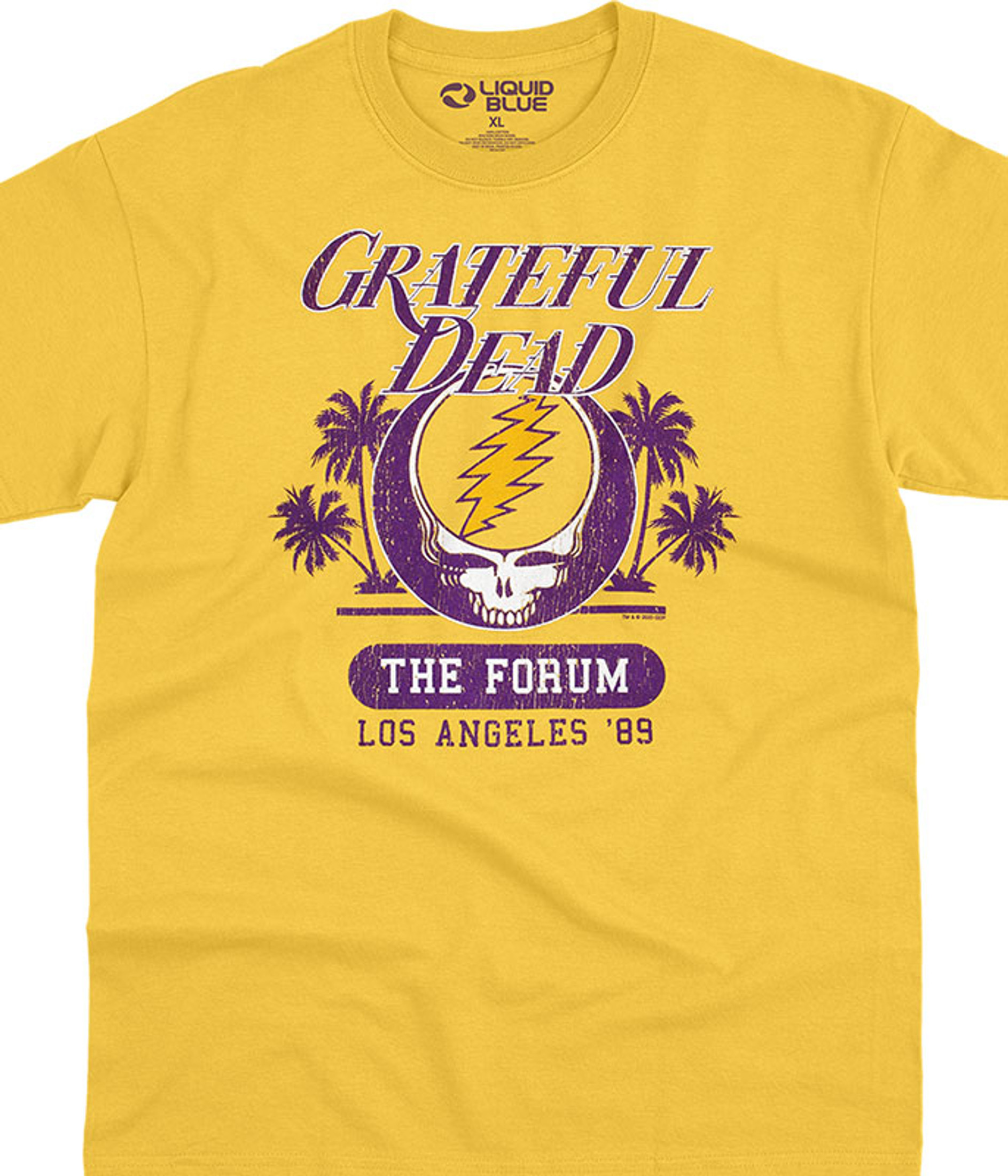 Grateful Dead GD Forum Gold T-Shirt Tee Liquid Blue