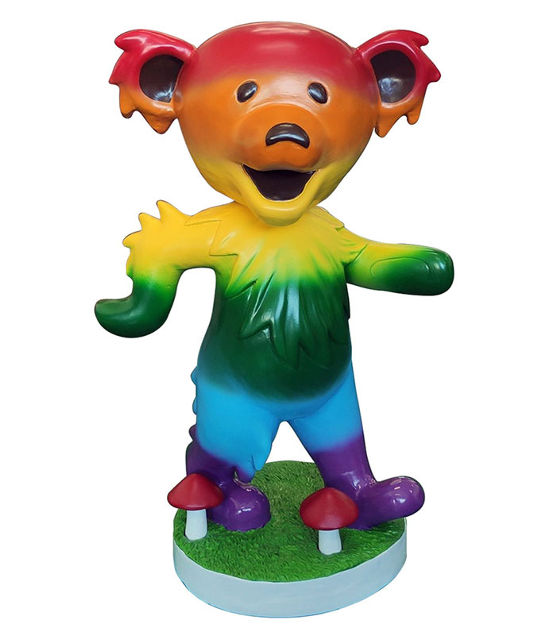 GD Bobblehead 24in Dancing Bear Rainbow