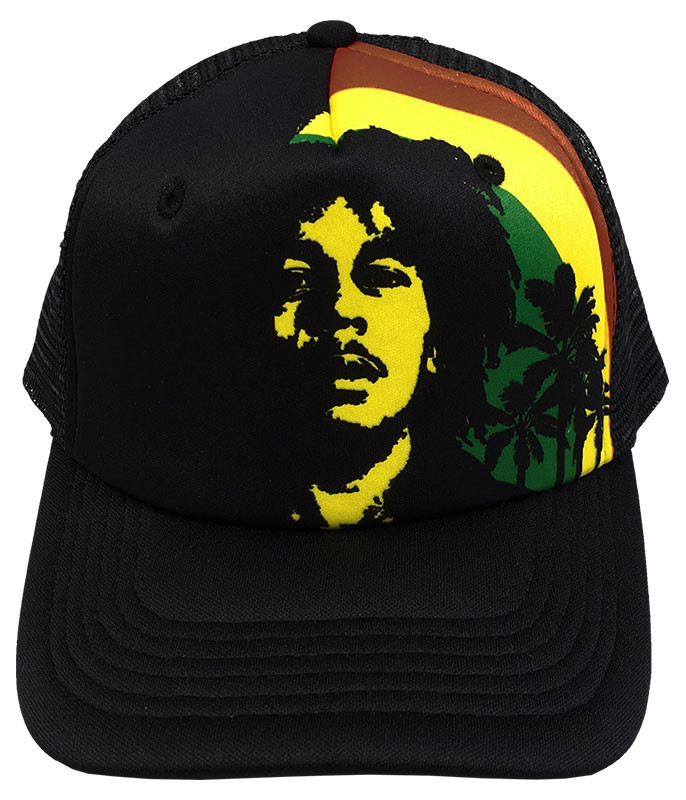 Bob Marley Rise Up Trucker Hat Liquid Blue