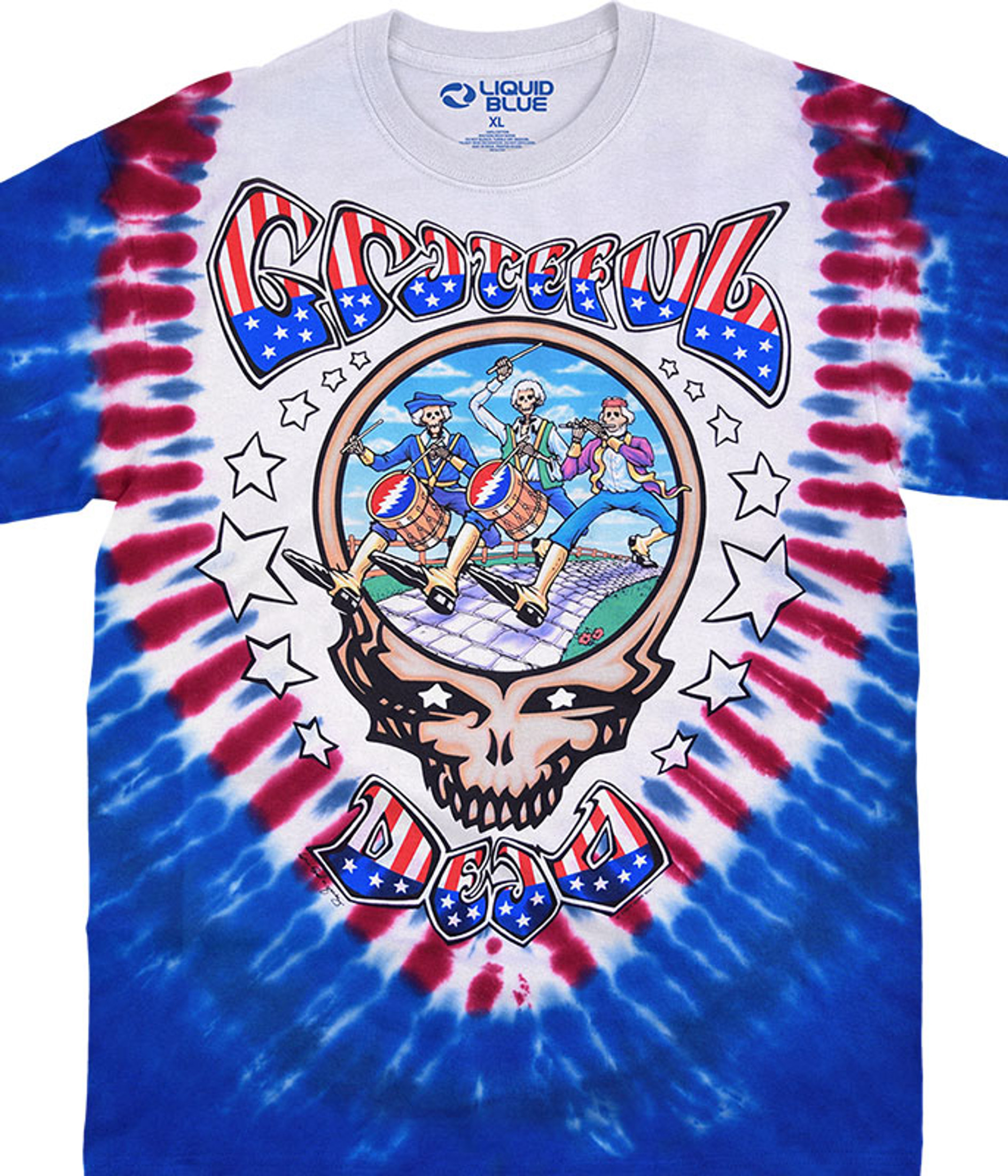 Grateful Dead Revolutionary Dead Tie-Dye T-Shirt Tee Liquid Blue