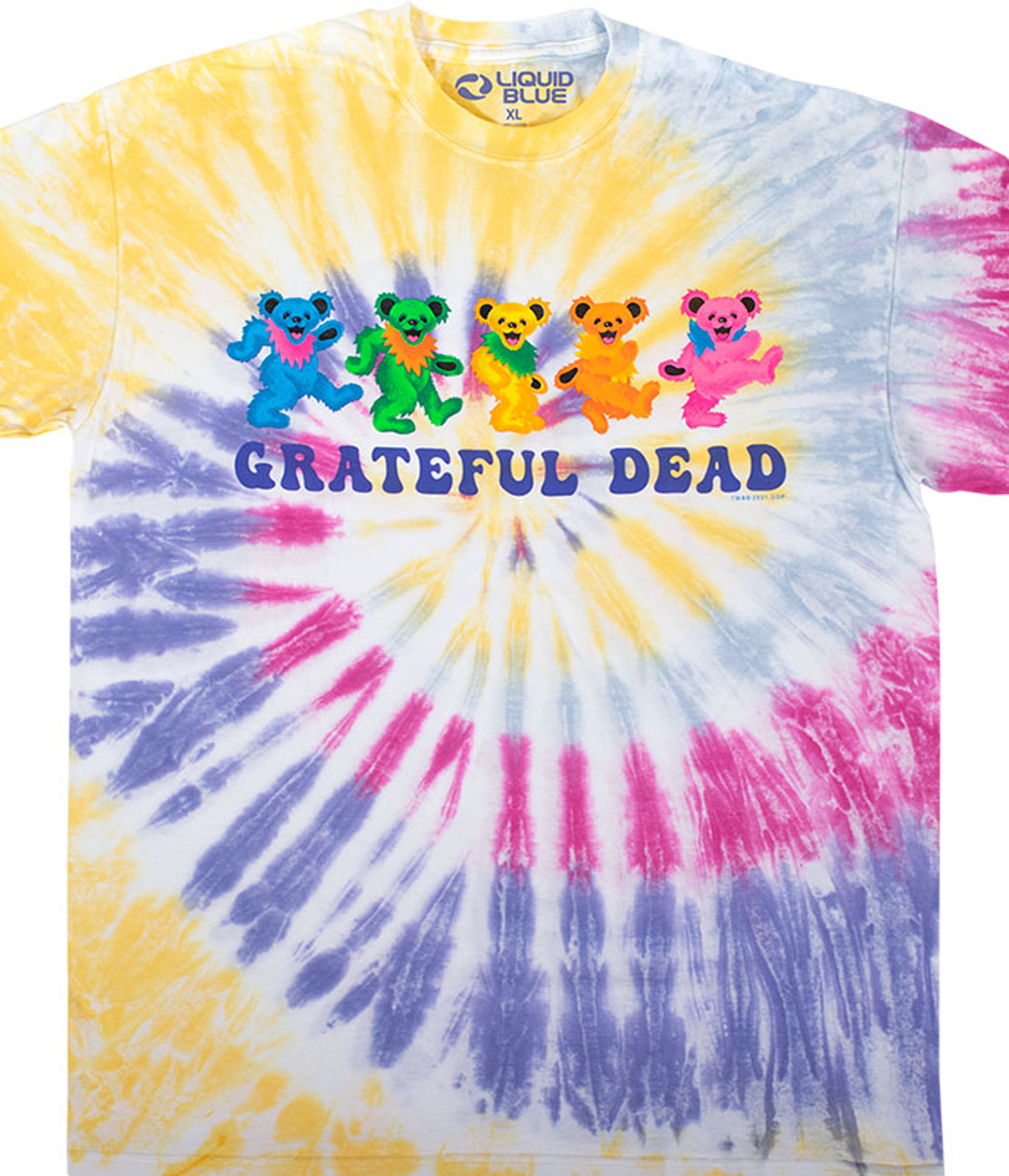 Grateful Dead Dancing Bears Rock Tie Dye Band Colorful Music Mens T Shirt S-2xl - M