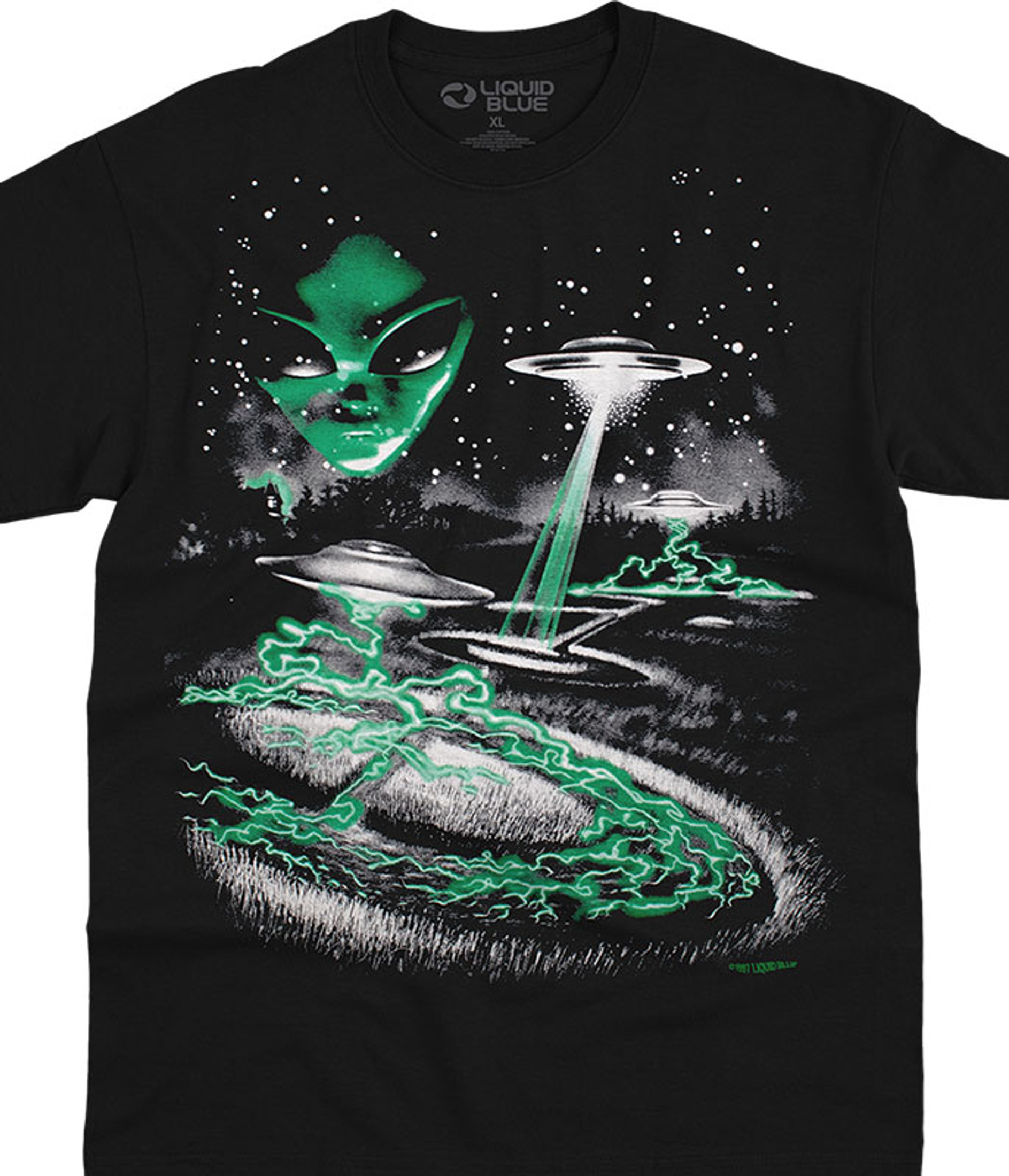 Alien Invasion Black T Shirt