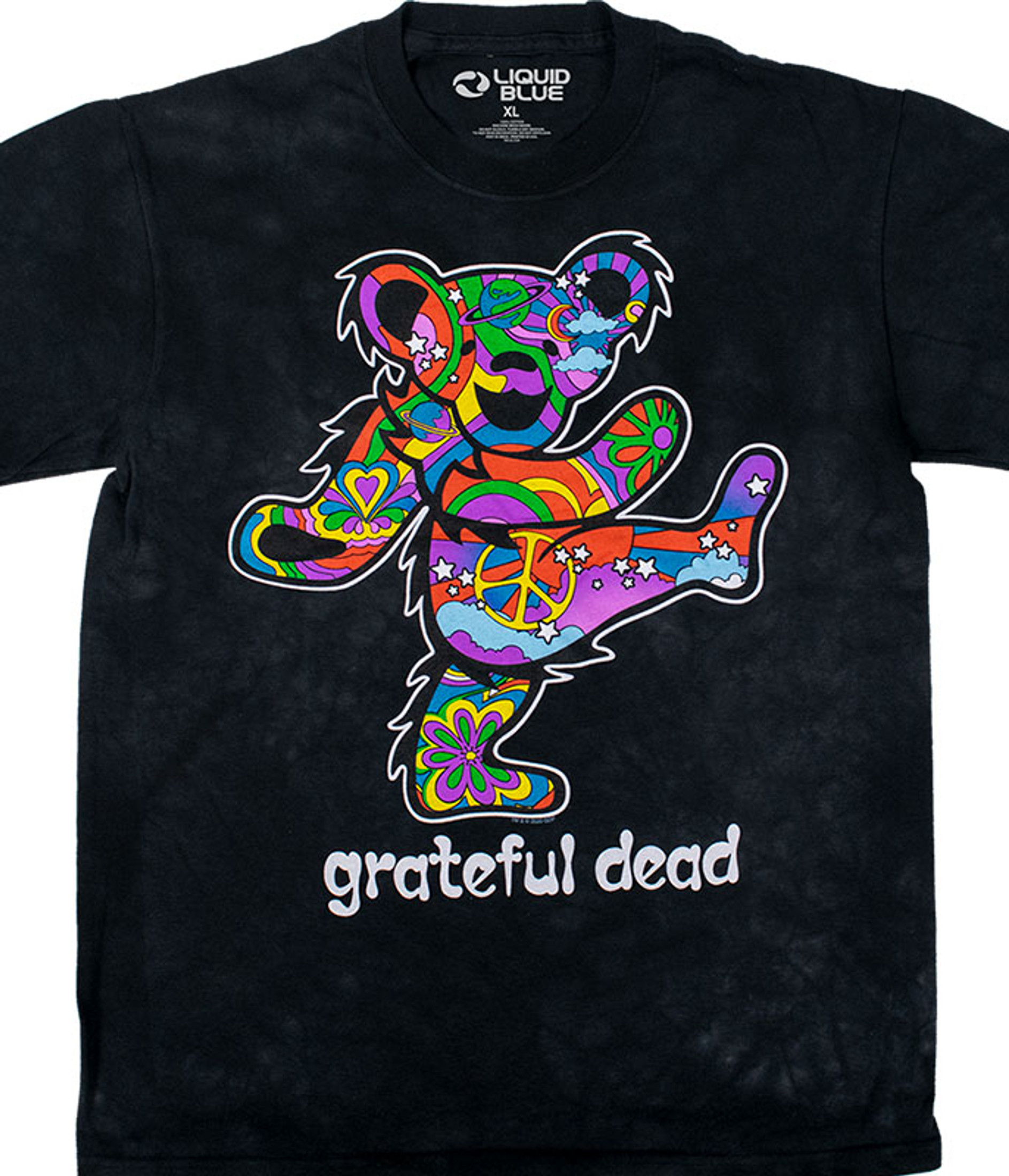 Liquid Blue Sunshine Bears Grateful Dead Tie Dye T Shirt XXL