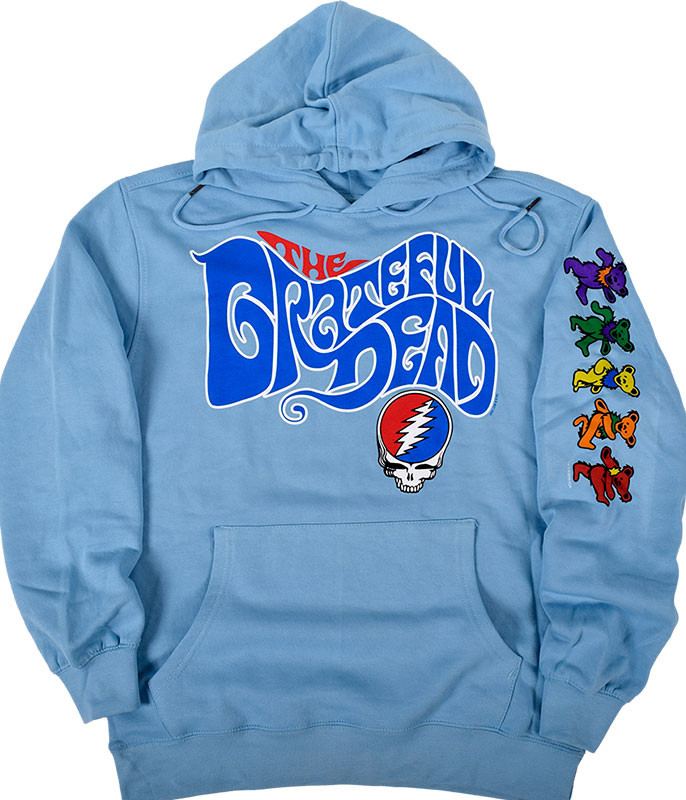 Grateful Dead The Grateful Dead Light Blue Sleeve Printed Hoodie