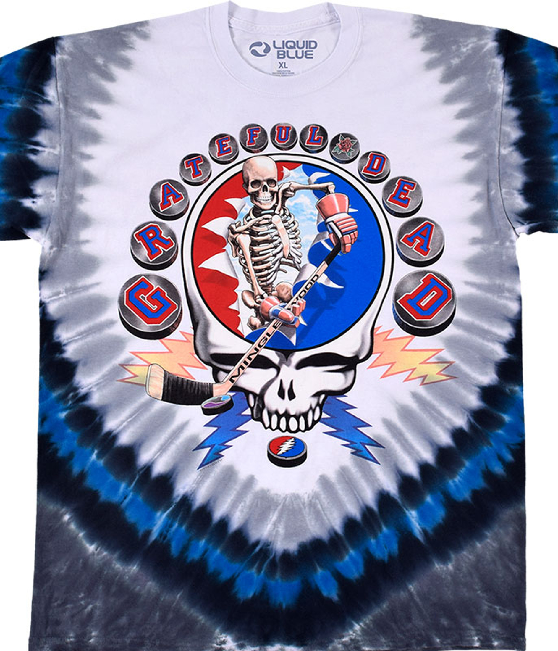 Liquid Blue Steal Your Wheel Grateful Dead Tie Dye T Shirt L