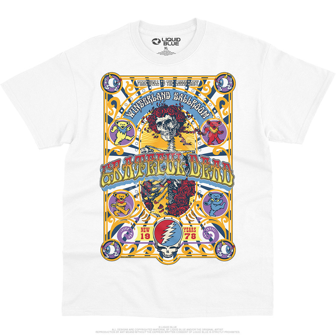 Winterland T shirt Gold/Black