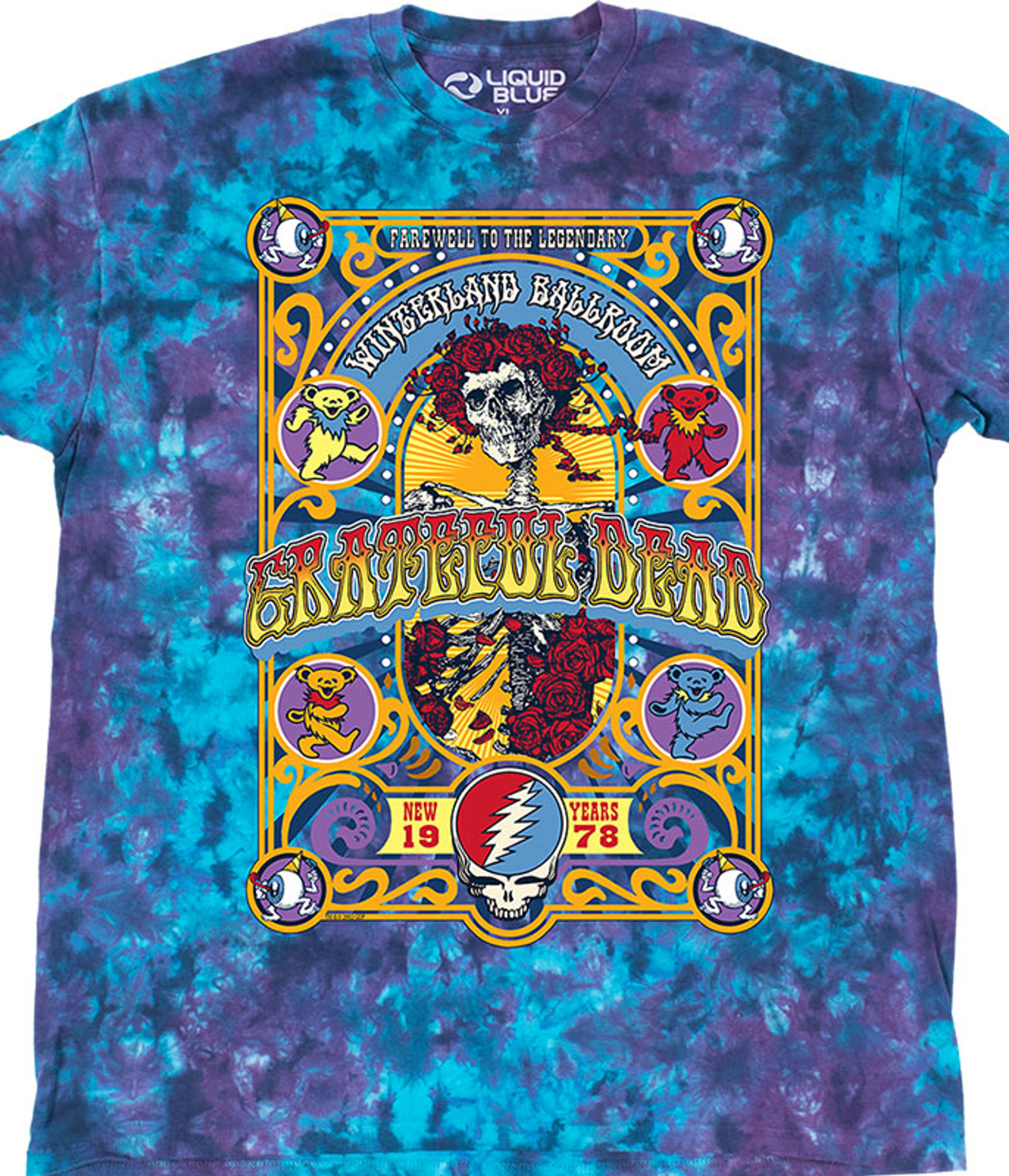 MLB x Grateful Dead x Giants T-Shirt from Homage. | Grey | Vintage Apparel from Homage.