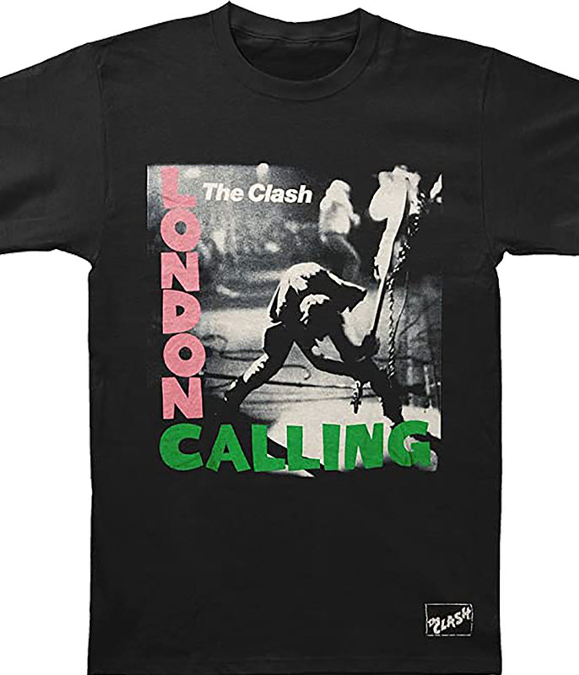 The Clash London Black T-Shirt Tee Liquid Blue