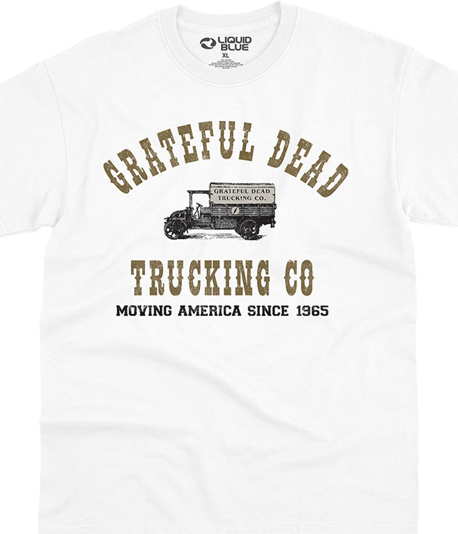 Grateful Dead 1965 Rose Skeleton White T-Shirt Men's MEDIUM