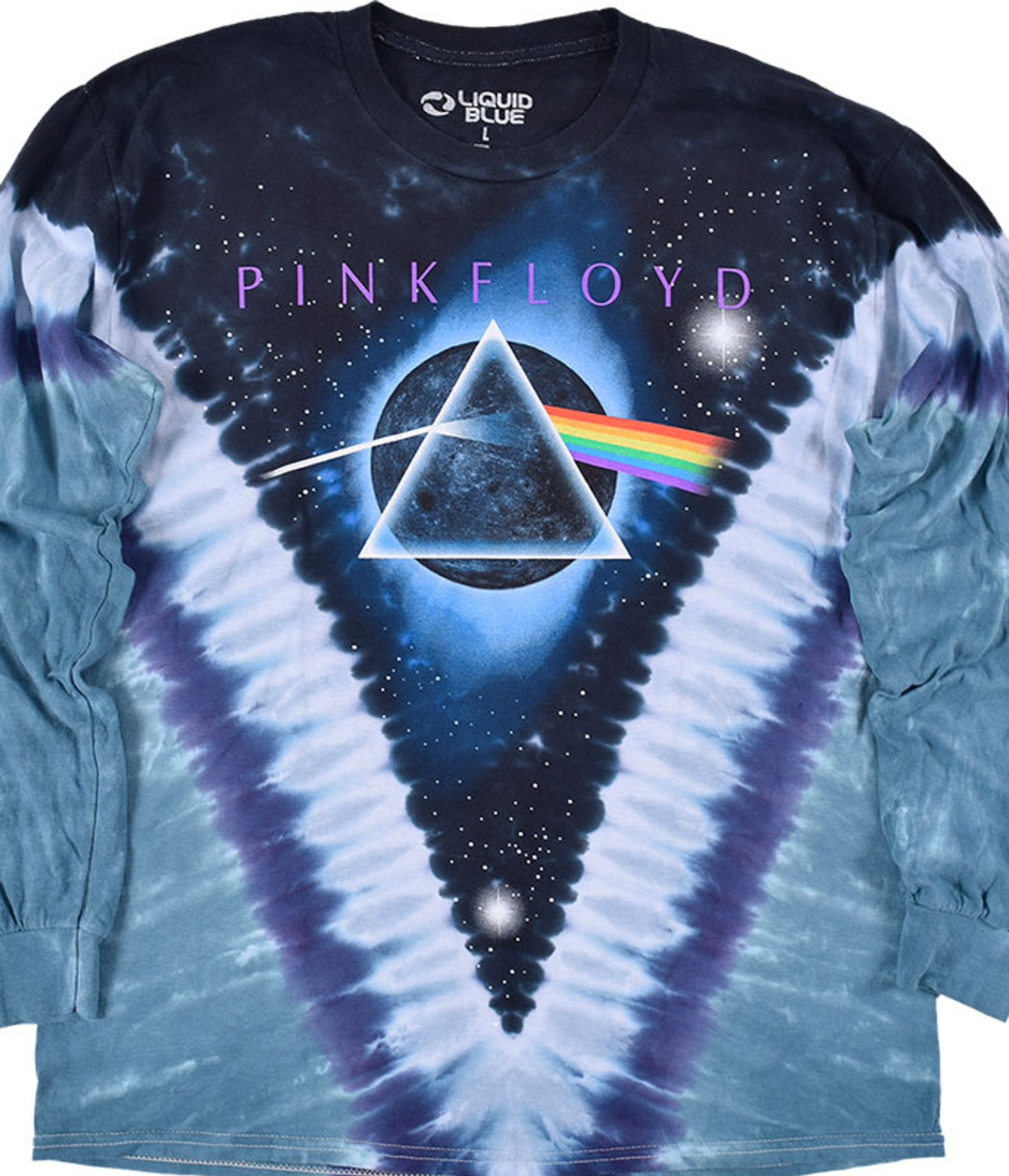 LIQUID BLUE Pink Floyd tie dye tee袖丈21㎝