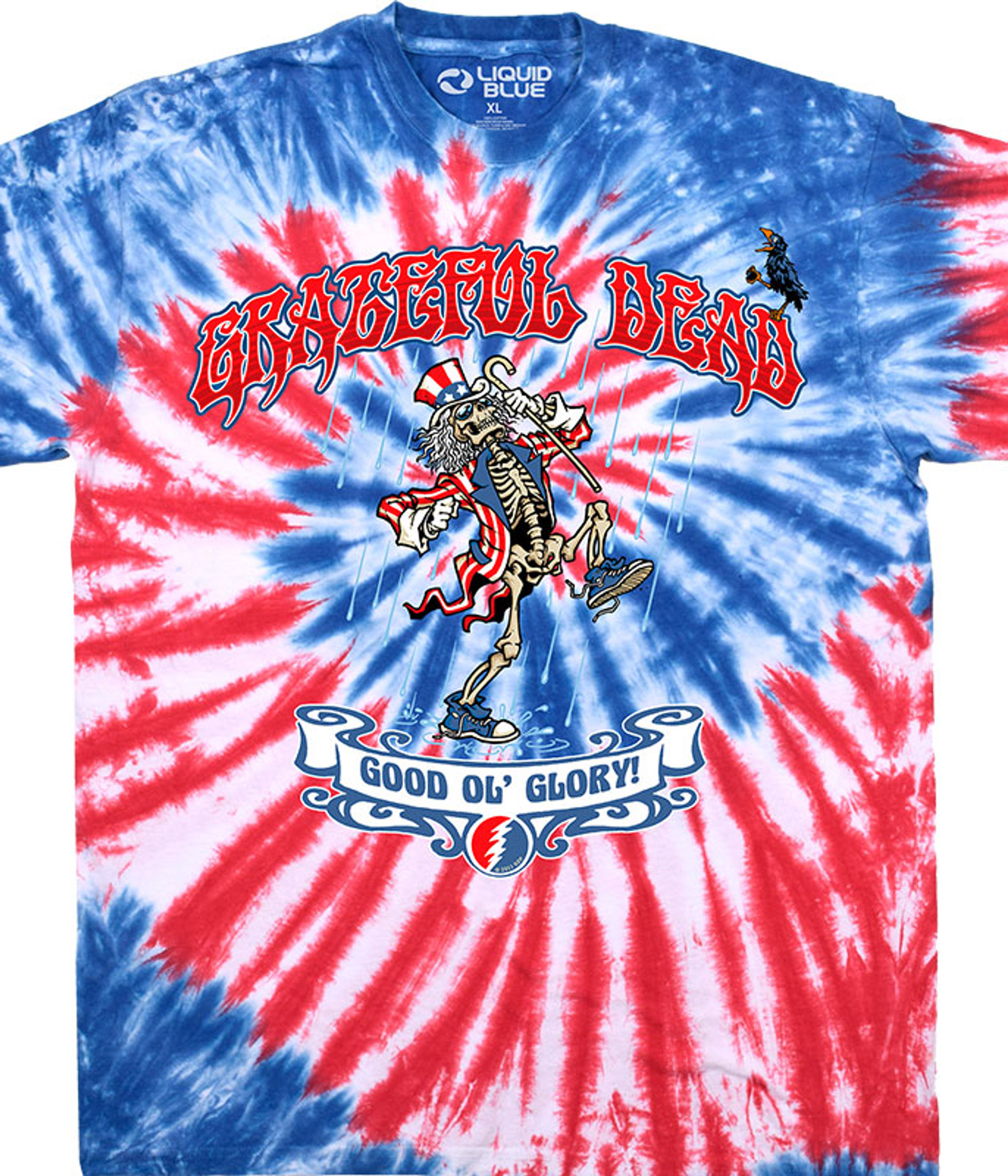 Grateful Dead Moto Sam Tie-Dye T-Shirt Tee Liquid Blue