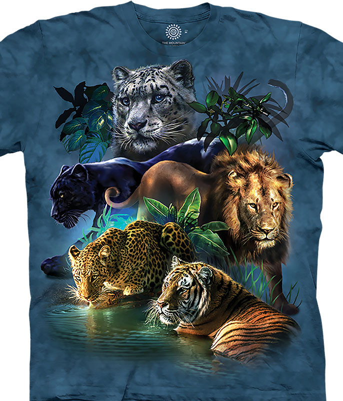 Big Cats Jungle Classic Cotton T-Shirt by The Mountain