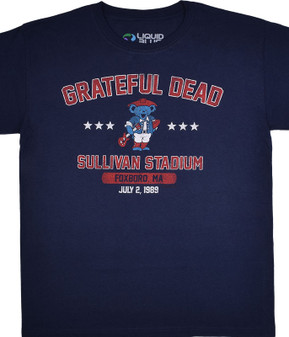 Grateful Dead Patriot Dead Navy T-Shirt Tee Liquid Blue