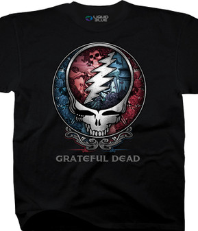 Grateful Dead Bertha SYF Black T-Shirt Tee Liquid Blue