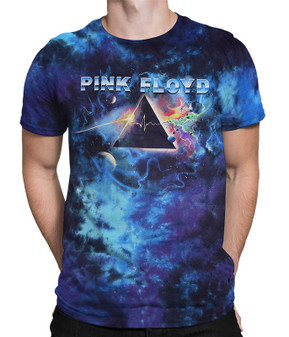 Pink Floyd Pulsar Prism Tie-Dye T-Shirt Tee Liquid Blue