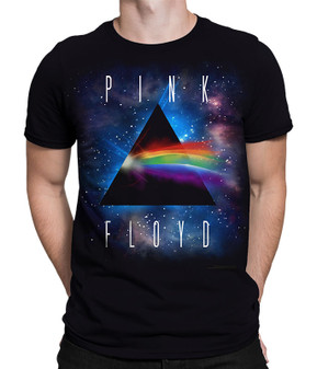 Pink Floyd Dark Side Space Black Athletic T-Shirt Tee Liquid Blue