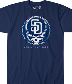 MLB San Diego Padres GD Steal Your Base Navy Athletic T-Shirt Tee Liquid Blue