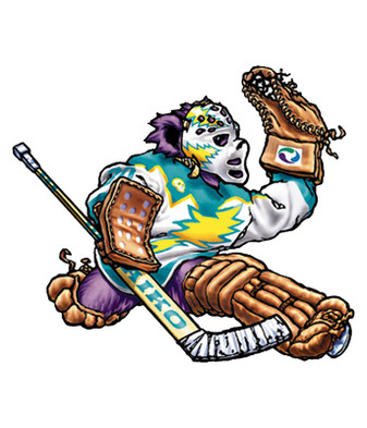 Grateful Dead Hockey Bear Sticker Liquid Blue