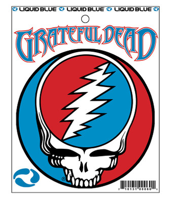 Grateful Dead Steal Your Face 3 in. Mylar Sticker Liquid Blue