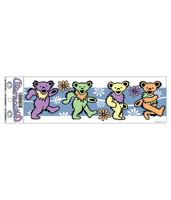 Grateful Dead Bears And Flowers Sticker Liquid Blue