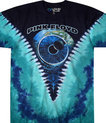 Pink Floyd Pulse V Tie-Dye T-Shirt Tee Liquid Blue