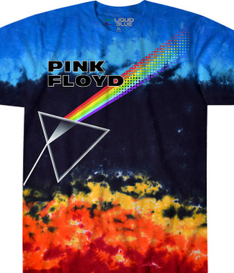 Pink Floyd Us And Them Tie-Dye T-Shirt Tee Liquid Blue