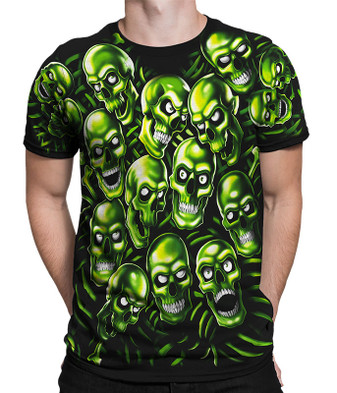 supreme green skull shirt