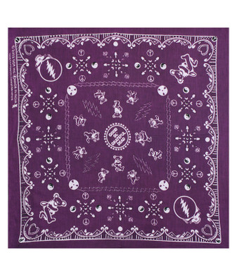 Grateful Dead Good Ol GD Purple Bandana