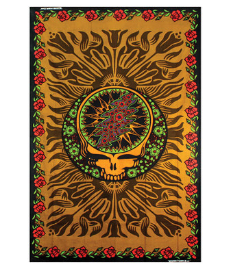 Grateful Dead Steal Your Face Rose Tapestry