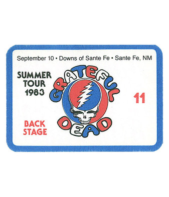 The Vault Grateful Dead 1983 09-10 Backstage Pass Liquid Blue