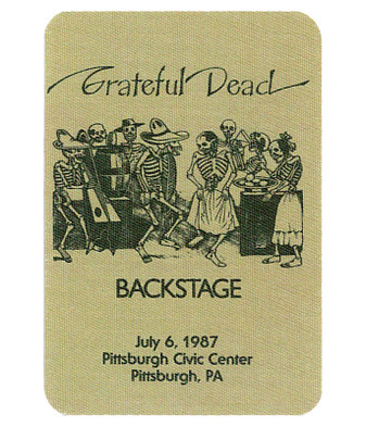 The Vault Grateful Dead 1987 07-06 Backstage Pass Liquid Blue