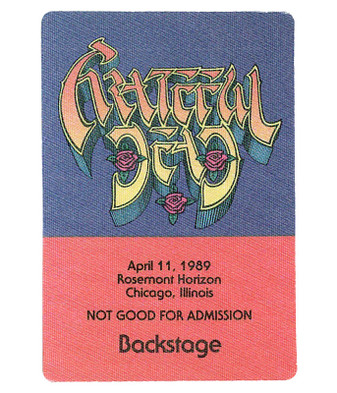 The Vault Grateful Dead 1989 04-11 Backstage Pass Liquid Blue