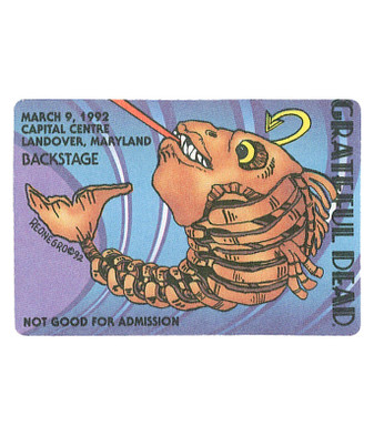 The Vault Grateful Dead 1992 03-09 Backstage Pass Liquid Blue