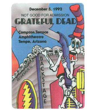 The Vault Grateful Dead 1992 12-05 Backstage Pass Liquid Blue