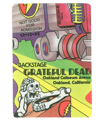 The Vault Grateful Dead 1992 12-13 Backstage Pass Liquid Blue