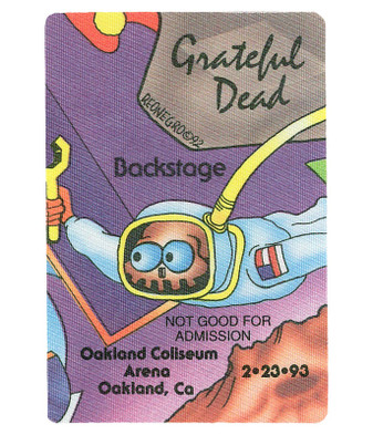 The Vault Grateful Dead 1993 02-23 Backstage Pass Liquid Blue