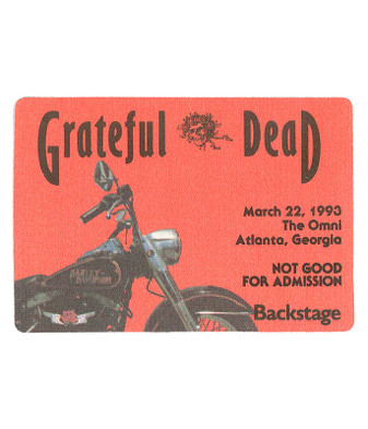 The Vault Grateful Dead 1993 03-22 Backstage Pass Liquid Blue