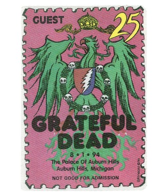 The Vault Grateful Dead 1994 08-01 Backstage Pass Liquid Blue