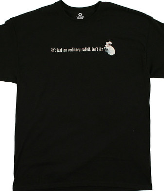 Monty Python Killer Rabbit Black T-Shirt Tee Liquid Blue