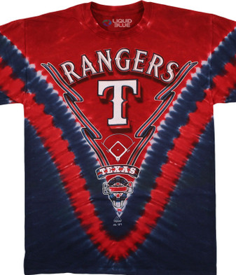 Youth Royal Texas Rangers Tie-Dye T-Shirt