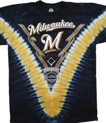 Women's Milwaukee Brewers Soft as a Grape Navy Pigment Dye Comfort Colors Long  Sleeve T-Shirt