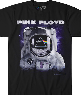 Pink Floyd Spaceman Black T-Shirt Tee Liquid Blue