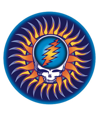 Grateful Dead Steal Your Face Sun Sticker Liquid Blue