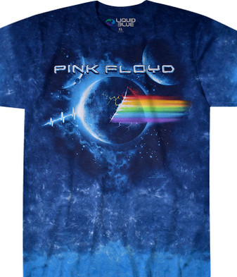 Pink Floyd Pulse Explosion Tie-Dye T-Shirt Tee Liquid Blue