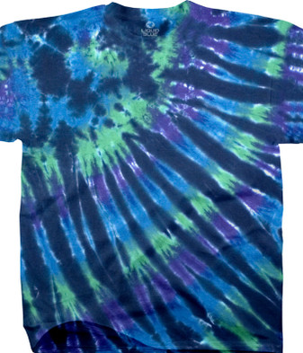 Cool Nebula Unprinted Tie-Dye T-Shirt Tee Liquid Blue