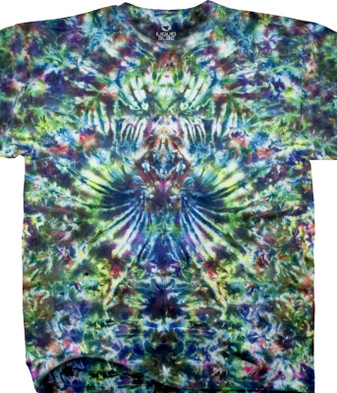 Crazy Krinkle Unprinted Tie-Dye T-Shirt Tee Liquid Blue