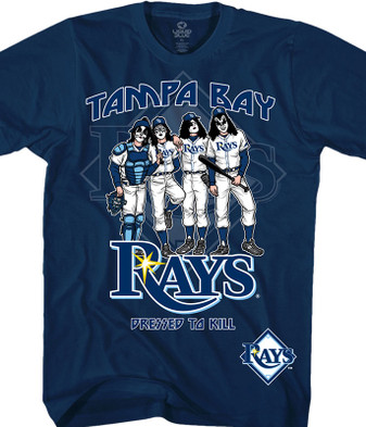 MLB TAMPA BAY RAYS Baseball TX3 Cool T-Shirt Blue Men's Medium M EUC