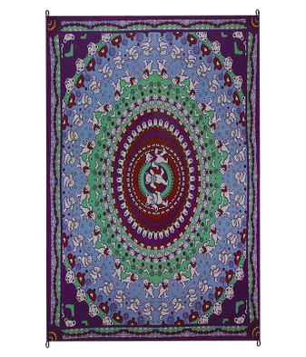 Grateful Dead Bear Purple Tapestry