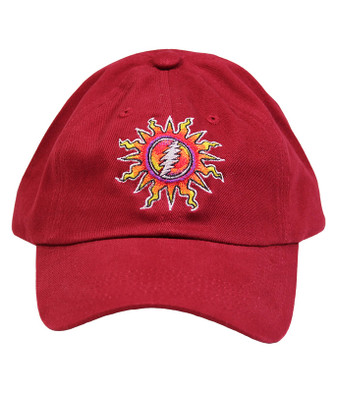 Grateful Dead Sunshine Lightning Red Hat