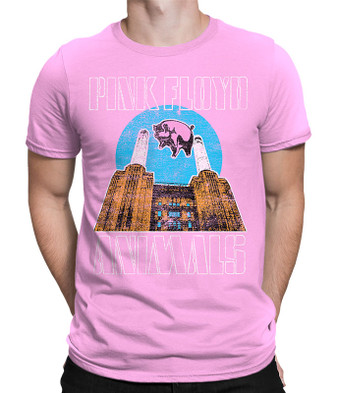 Pink Floyd Animals Pink T-Shirt Tee Liquid Blue